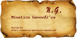 Misetics Genovéva névjegykártya